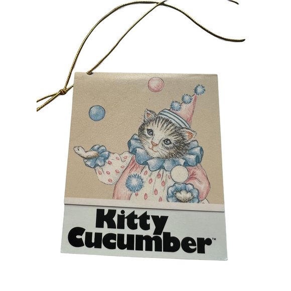 Lot of 4 Vintage Kitty Cucumber Tags 1985-1988 Schmid - Picture 2 of 3